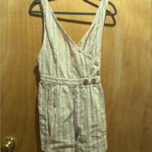 Striped Wrap-Front Romper